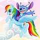 Rainbowdash und Stitch