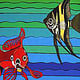 “Fische II” | Pop-Art | DIN A0 | Acryl Wandschmuck | 1999