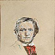 RICHARD WAGNER, 2022, Acryl und Graphit auf Hanfpapier, 50 × 76 cm