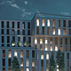 3D Visualisierung Bürogebäude 2 Blaue std.