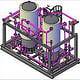 Storage tank details, Skid-3D