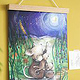 „Die Mondmäuse“ Kinderillustration/ Poster, Aquarell, nach Kundenwünschen