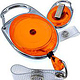 Ausweisjojo mit Karabiner in Orange