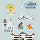 Illustration und Design eines „Metropolis München“-Spielteppichs // Einzelillustrationen