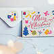 Design und Illustration eines Weihnachtsmotivs und Umsetzung auf Klappkarte, Sticker, Geschenkpapier u. a.