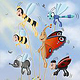 Illustration aus dem Kinderbuch „Die kleine Schnecke lernt fliegen“ von Eva Christina Wattler
