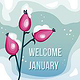 Welcome January // Vektorillustration