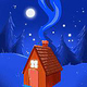 Cabin in the woods // Procreate (animated)