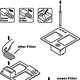 Beispiel-Illustrationen für den Filterwechsel-Prozess