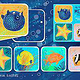 Tropische Fische Memory Spiel Illustration