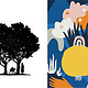 biophilia // L: illustration aus dem kinderbuch „kleine helden, große träume“ / R: internat. plakatwettbewerb von brandculture
