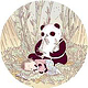 Panda und kind