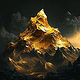 giant mountain of gold