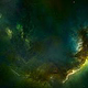 Shallow Space Skybox Green Nebula