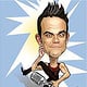 „Robbie Williams“, Karikatur -Illustration