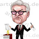 „Bundespräsident Frank-Walter Steinmeier“, Karikatur-Illustration