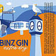 Illustration und Layout Gin-Etikett BINZ
