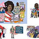Rosa Luxemburg Stiftung Illustrationen für die Bildungsplattform LYNX zum Thema Arbeiter:innen gegen Autoritarismus und Rassism