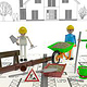 Spielfiguren (Maskottchen) für Scholtz Software GmbH (Hintergrundbild/Bauzeichnung by Scholtz Software)