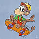 DVB Comicfigur Theo auf Skateboard