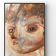 „Ausblick“, Acryl und Kohle auf Leinwandplatte, 40×50cm, 2023