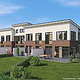 Architekturvisualisierung Reihenhaus-Projekt in Eutin – Gartenseite