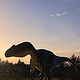 Juvenile Allosaurus in the dusk