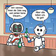 Cartoon Roboter in Bar