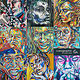 Bunte Gesichter, Kunstwerke von Carolyn Mielke aus Cottbus