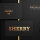 Sherry-Visitenkarten-Design