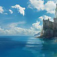 sluedke concept art a fantastic old castle on a ocean cliff thi f1ee2a27−8c2c-4628−96b6-f5f7965b9c91-Edit