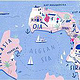 Reisekarte Maps Illustration
