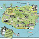Insel karte Illustration Nordseeinsel Föhr