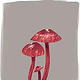 Mushrooms, drawn in Procreate