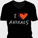 T-Shirt Design „I love animals“