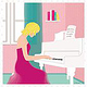 Illustration „playing the piano“