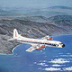 Lockheed Electra der Eastern Airlines 1950er Jahre / Acryl auf Ölkarton