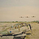 Burma/Cittagong  1945. 135. Fighter Squadron der RAF / Aquarell auf Malkarton