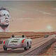 James Dean / Seine letzten Sekunden   Acryl auf Sperrholzplatte