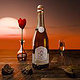 Champagner mit Liebe präsentiert