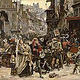 C. G. Hellqvist – Valdemar Atterdag brandskattar Visby (1882, Studie)
