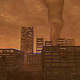 3D Szene – Tornado-Stadt