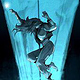In the blue light