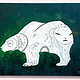 Bär Acryl auf Holz