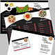 Geschäftspapiere und Flyer für eine Pizzaria