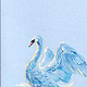 Schwan in Acryl (10,5 × 14,8 cm)