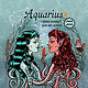 „Aquarius“, Zodiac & Pin-up Girls illustration series, 2024, procreate + photoshop