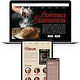 Website-Mockup mit unterschiedlichen Unterseiten auf verschiedenen Ausgabegeräten