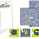Anfahrt und verschiedene Icons für ein Logistikunternehmen