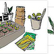 Vektorgrafik für einen Gartenblog